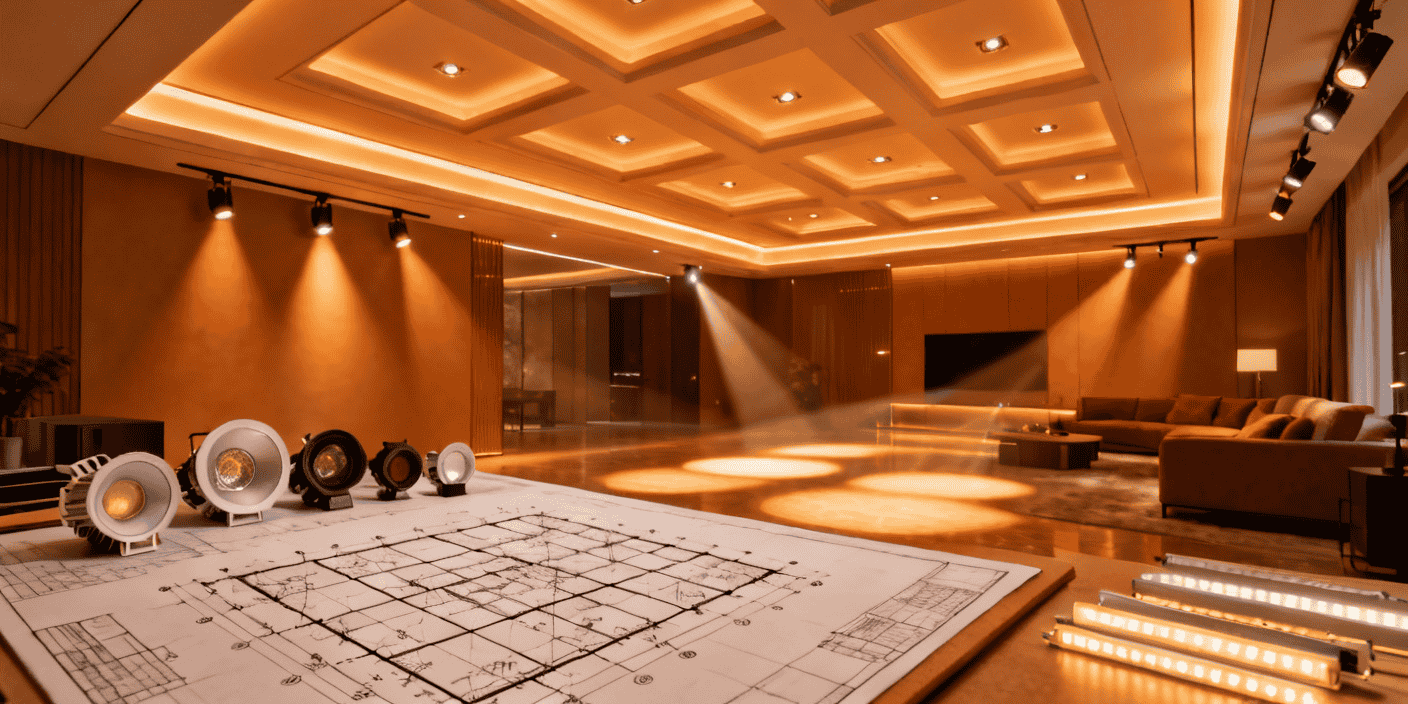 كيف توزع الإضاءة في منزلك بسهولة؟ — دليل المهندس سعيد الريامي العملي خطوة بخطوة